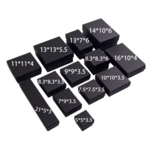 Custom Logo Printed Black Rigid Cardboard Lid-and-Base Gift Box