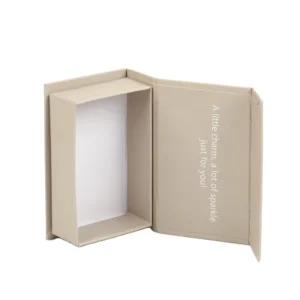 Custom Logo Printed Book-Type Magnetic Closure Perfume Gift Box, Rigid Cardboard