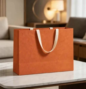 Custom Logo Printed Brown Recycled Paper Bag with Handles for Food Takeaway, Bakery, and Cookie Packaging