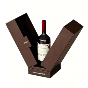 Custom Logo Printed Cardboard Champagne and Wine Bottle Packaging Box