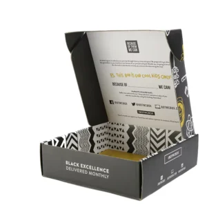 Custom Logo Printed Corrugated Folding Kraft Paper Packaging Box Card Box with Outside and Inside Printing