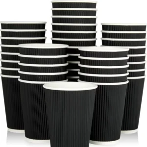Custom Logo Printed Corrugated Wall Disposable Coffee Paper Cups