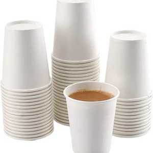 Custom Logo Printed Disposable Double Wall 8oz 22oz Coffee Paper Cups with Eco-Friendly Lid 100% Biodegradable Beverage Packaging