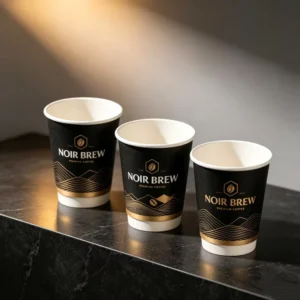 Custom Logo Printed Eco Friendly Biodegradable Compostable Double Wall Kraft Disposable Beverage Coffee Paper Cup