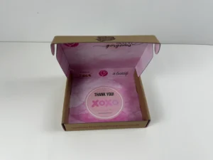 Custom Logo Printed Flat Pack Corrugated Cardboard Die-Cut Folding Kraft Mailer Shipping Box