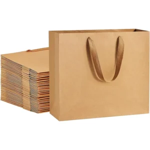 Custom Logo Printed Luxury Gift Takeaway Shopping Paper Bag with Handle