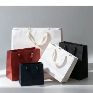 Custom Logo Printed Luxury Paper Gift Bags for Small Business