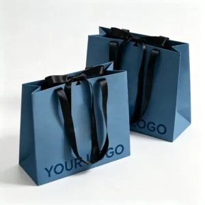 Custom Logo Printed Paper Shopping Gift Bag for Clothing Jewelry and Garment Packaging