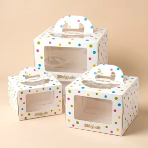 Custom Logo Printed Pastry Bento Cake Box Recyclable Dessert Kit