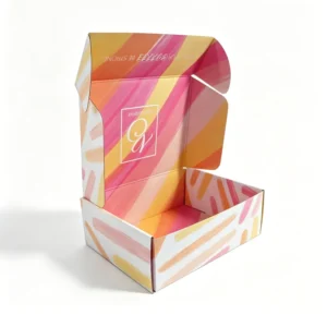 Custom Logo-Printed Pink Corrugated Mailer Box for Clothing and Garment Shipping