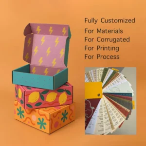 Custom Logo Printed Postal Corrugated Delivery Mailer Boxes for Clothing, F B E-Flute Airplane Box