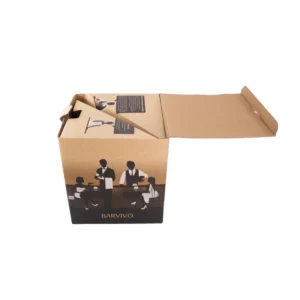 Custom Logo Printed Recyclable Kraft Paper Corrugated Cardboard Moving Box for Shipping and Storage
