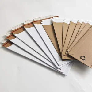 Custom Logo Printed Rigid Kraft Cardboard Mailer Envelope, Do Not Bend, Hard Board Backed Shipping Bag