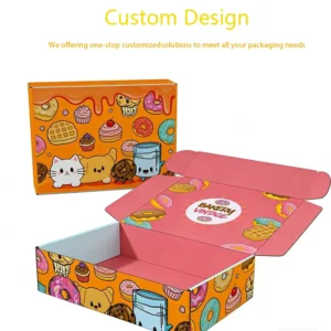Custom Logo Printing Foldable Cake, Biscuit, Cookie and Donut Snack Gift Boxes