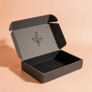 Custom Logo Recyclable Corrugated Mailer Boxes with UV Coating, Gold Foil, Matte Lamination, and Sponge Lining for Cosmetics