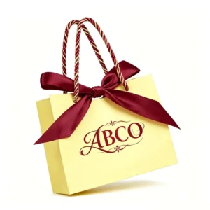 Custom Logo Recyclable Kraft Paper Shopping Bags with Ribbon Handles White Colorful Craft & Luxury Style