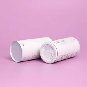 Custom Logo Recyclable Salt Sugar Paper Canister Heat Resistant Pepper Spice Tube with Tin Lid
