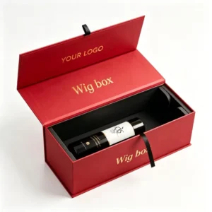 Custom Logo Red Wine Gift Box with Handle, Handmade Recyclable Champagne Paper Box