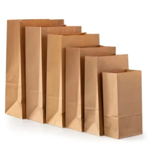 Custom Logo Restaurant Take Out Paper Bag Brown Kraft Carry Retail Delivery Takeaway Lunch Food Packing Paper Bag