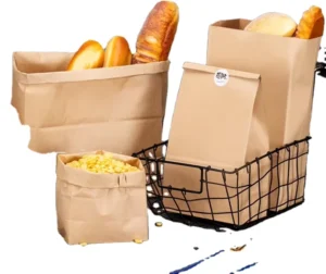 Custom Logo Restaurant Takeaway Paper Bag Brown Kraft Paper Bag Carry Retail Delivery Takeaway Lunch Food Packaging Paper Bag