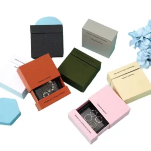 Custom Logo Rigid Cardboard Pull-Drawer Gift Box for Jewelry and Watches, Recycled Materials