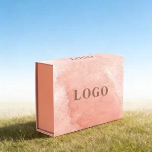 Custom Logo Rigid Corrugated Board Large Magnetic Bronzing Recyclable Cosmetic Packaging Gift Box