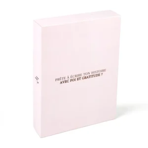 Custom Logo Rigid Gift Box with Light Pink Lid and Base for Apparel and Cosmetics
