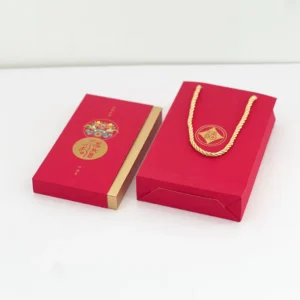 Custom Logo Rigid Paper Gift Box Chinese New Year Packaging Drawer Box