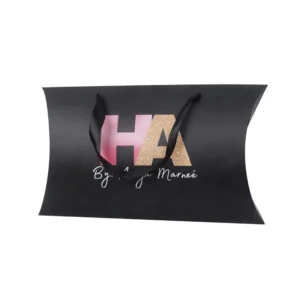 Custom Logo Size Color Printing Coated Paper Pillow Shaped Cosmetic Packaging Box