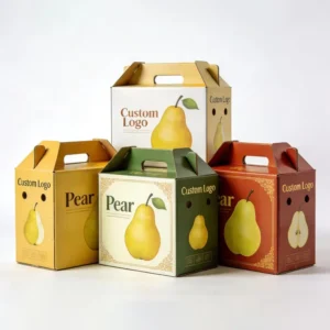 Custom Logo Strong Corrugated Pear Fruit Shipping Box