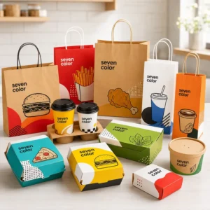 Custom Logo Take Away Bag Lunch Food Delivery Packaging Takeout Bags for Restaurants and Fast Food