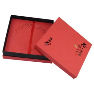 Custom Logo Tea Paperboard Packaging Box, Two-Piece Gift Box with Separate Lid and Base