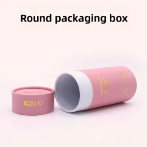 Custom Logo UV Hot Stamping Color Printing Paper Tube Packaging Cylinder Box Gift Canister for Essential Oil Cosmetic