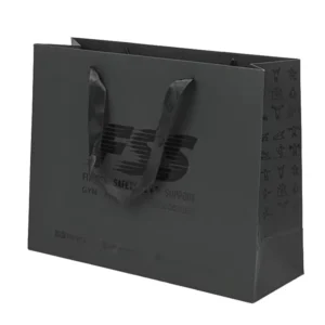 Custom Logo UV Printed Paper Shopping Bags for Supermarket Use for Shoes Clothing Gift Packaging Ribbon for Promotions