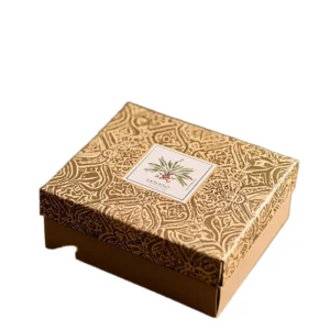 Custom Logo Waterproof Art Paper Tea Box with Lid and Base, UV Printing