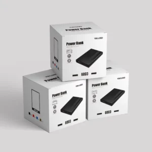 Custom Logo White Printed Cardboard Packaging Box for Power Banks and Portable Chargers