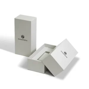 Custom Logo White Rigid Cardboard Gift Box With Lid and Base