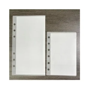 Custom Low MOQ Durable A6 Side Loader Money Storage Pouch Saving Challenge Binder Pocket Matt Laminated Vellum Cash Envelope
