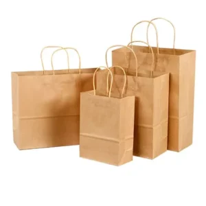 Custom Luxury Craft Gift Brown White Packaging Bolsa De Papel Printed Shopping Bag Kraft Paper Bags With Your Own Logo