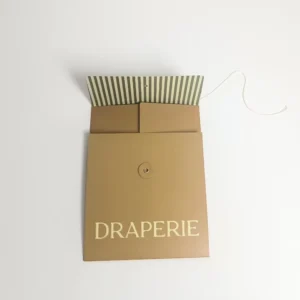 Custom Luxury Full Printing Eco-Friendly Recycled Coated Paper Book Envelope Packaging Boxes with String Closure 15.2×20.3cm