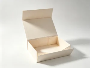 Custom Luxury One-Piece Foldable Magnetic Gift Box with Embossing, Sponge Lining, Recycled Materials, and Rigid Paperboard