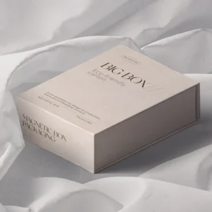 Custom Luxury Recyclable Black Beige White Paper Gift Box With Magnetic Lid