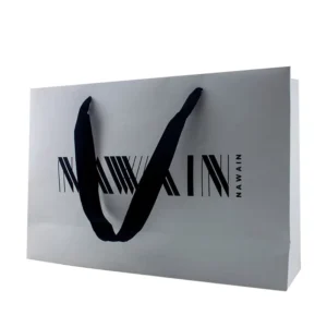 Custom Luxury Shopping Bag White Kraft Paper Card Eco Friendly