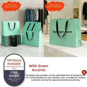 Custom Luxury White Card Paper Hand Tote Bags for Clothing Store Ready Stock Logo Printed Garment Shopping Gift Packaging Bags