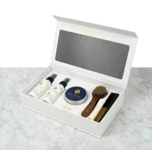 Custom Luxury White Rectangle Square Coated Paper Rigid Packaging Magnetic Lid Portable Paper Gift Box Facial Cleanser