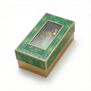Custom-Made Art Paper Rigid Window Display Box with Magnetic Closure, Waterproof Finish and Embossing