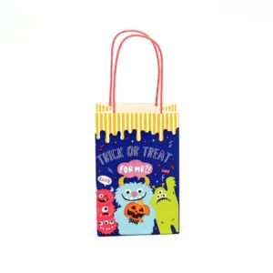 Custom Made Small Colored Paper Bags with Handles and Logo Print