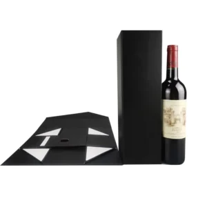 Custom Magnetic Cardboard Gift Box for Wine Glass, Champagne, Liquor, or Whisky Bottles