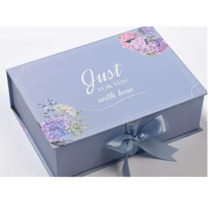 Custom Magnetic Cardboard Paper Gift Box with Ribbon