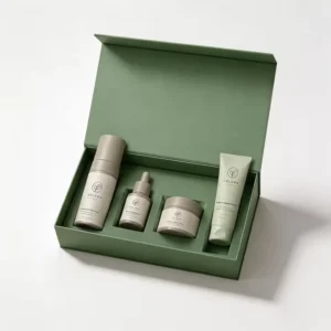 Custom Magnetic Closure Gift Box for Skincare Set with Eco-Friendly Recyclable Rigid Cardboard and Foam Insert